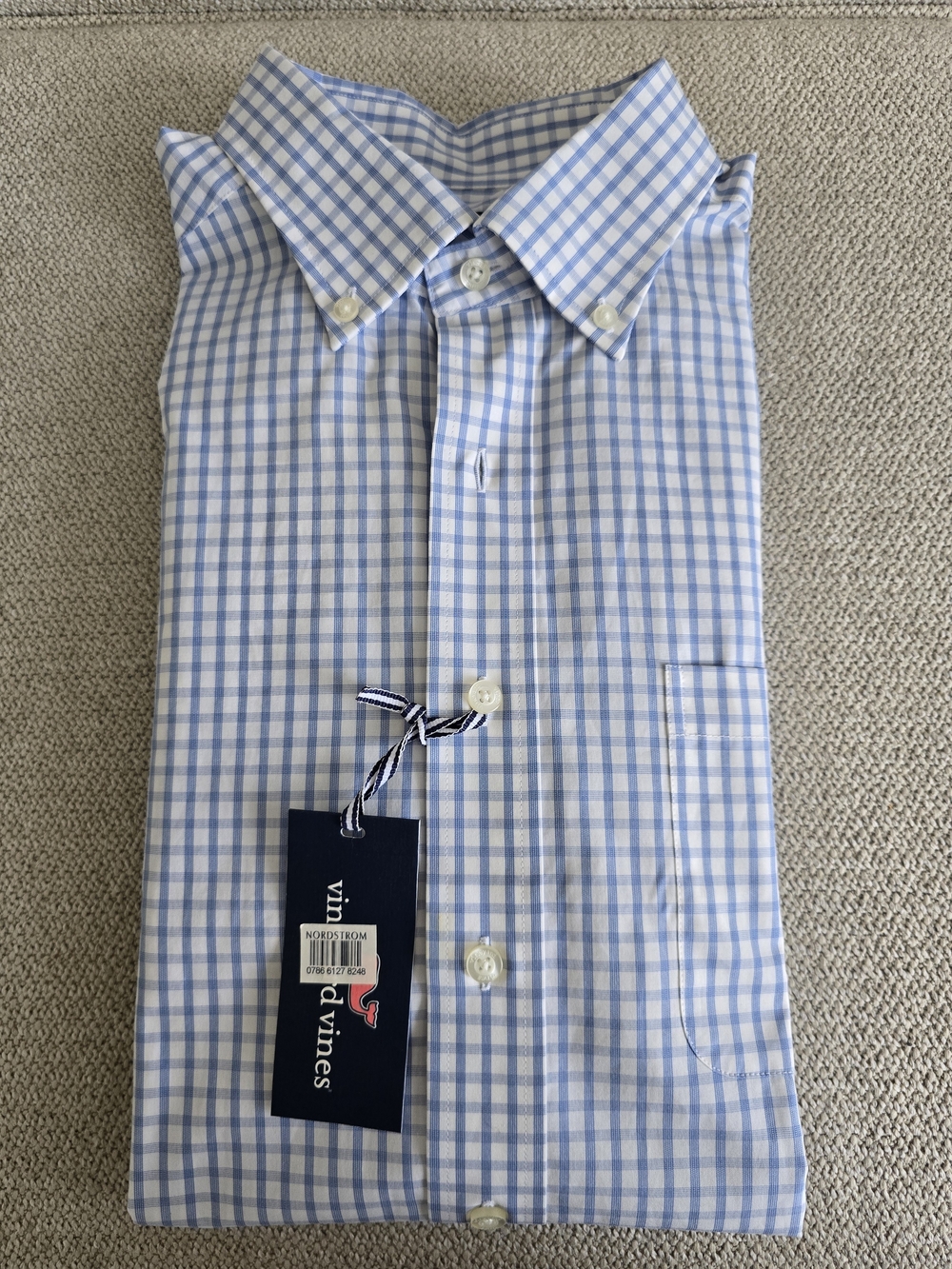 NWT Vineyard Vines Murray Shirt Gingham Marine Large - Picture 2 of 6